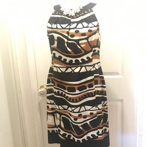 Earth tones & neutral colors sleeveless dress